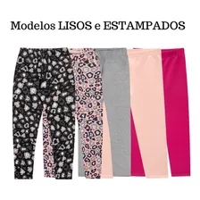 Kit 5 Calças Legging Flanelada Kids Frio Brandili E Elian 