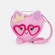 Bolsa Infantil Pampili De Coração Rosa Chiclete 600.1088