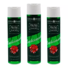 Kit 3 Condicionador Natural Surya Frutas Amla Guarana Melao