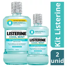 Kit Antisséptico Listerine Cool Mint Zero Álcool 500ml+250ml