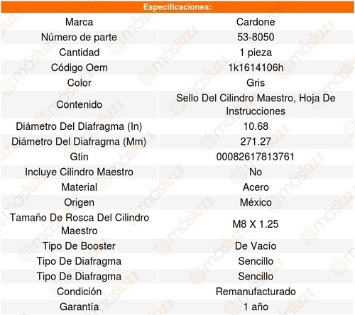 Booster Frenos Volkswagen Eos 2010 Cardone Foto 5