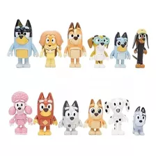 Bluey Y Su Familia Set 12 Figuras Articuladas Bingo Amigos