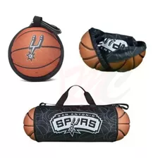 Bolsa Mala Esportiva/bola San Antonio Spurs Basquete Nba Cor Preto