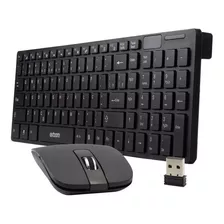 Kit Teclado E Mouse Sem Fio Bk-s1000 Preto Super Slim