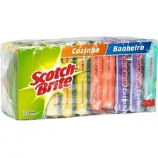 Esponja Scotch-brite Kit Scoth Brite 10 Unidades De Limpeza Profundo + Rápido 10 U Pacote X 10