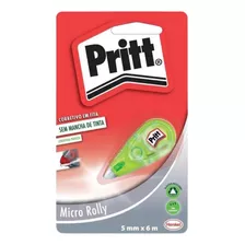 Corretivo Escolar Branquinho Fita Pitt Micro Verde 6mx5mm