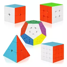 Speed Cube Set Cube Bundle 5 Pack 2x2x2 Pyramid 3x3x3 ...