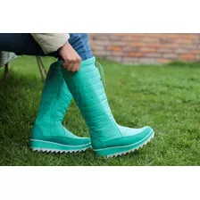 Bota Para Dama Impermeable Y Forro Térmico Estilo De Lluvia