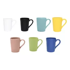 Taza Jarro Mug 230 Ml Cerámica Café Té Colores X 1 Unidad.