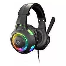 Headphone Gamer Preto Com Microfone E Led Rgb Bpc Hp348