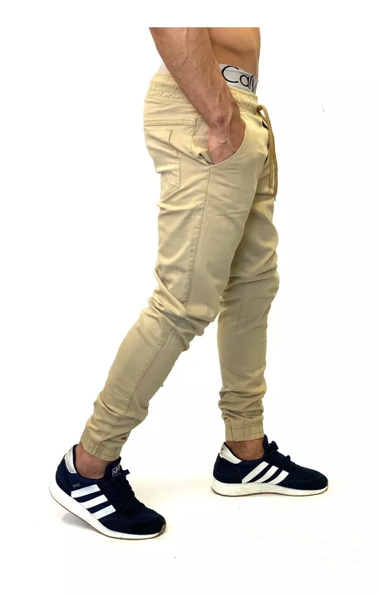 Calça Masculina Jogger Com Bolso Elástico Na Cintura Novo