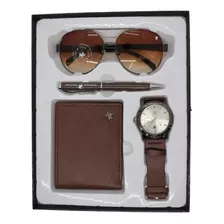 Set De Reloj Lentes Cartera Y Pluma Polo Club