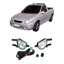 Kit Farol De Milha Corsa Pick Up 2000 2001 2002 Com Botão