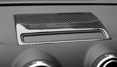 Embellecedor A3 Audi Tablero Radio Pantalla Fibra De Carbono Foto 4