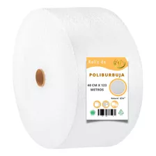 Papel Plastico Burbuja Chica Rollo De 40cm X 123 Metros