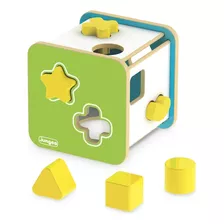 Cubo Didático Encaixar Formas Brinquedo Educativo Montessori