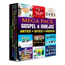 Pack Gospel E De Igrejas Editáveis, Artes + Vídeos +2 Sites