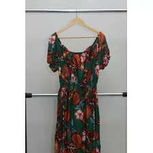  Vestido Verde Floreado Talla L