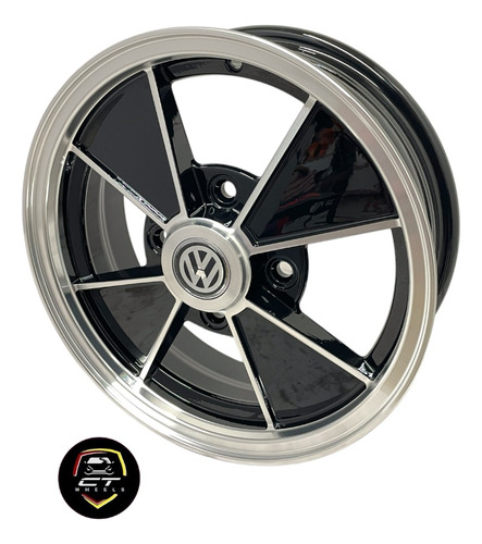 Kit De 4 Rines 15x5 4-130 P/volkswagen Vocho Sedan Escarabaj Foto 3