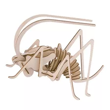 Rompecabezas De Madera 3d, Modelo Insecto, Saltamontes.
