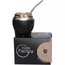 Mate Pampa Torpedo Térmico Con Bombilla Boca Cerrada Negro Mate Pampa Tradicional Boca Cerrada