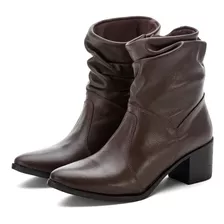 Coturno Feminino Bota Feminina Bota Inverno Couro Legitimo