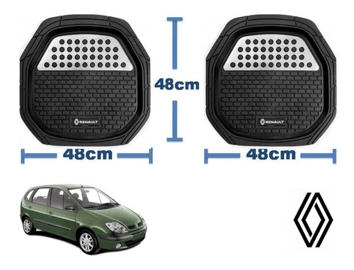 Tapetes 4pz Charola 3d Logo Renault Scenic I 2001 A 2004 Foto 3