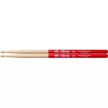 Baquetas Palillos Vic Firth 5b Vic Grip Punta De Madera Color Madera/rojo