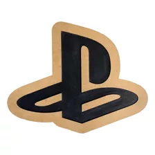 Playstation Logo Quadro Decoração Mdf 