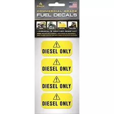 Etiquetas De Automoción - Diesel Only - Fuel Stickers (yello