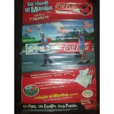 Cartel Publicidad Coca Cola* Se Viene El Mundial * Año 2002 