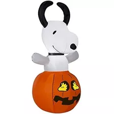 Gemmy 73935 Airblown Snoopy En Calabaza De Halloween Hinchab