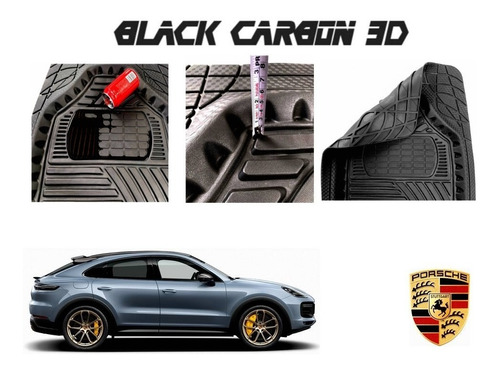 Tapetes Premium Black Carbon 3d Porsche Cayenne 2020 A 2023 Foto 4