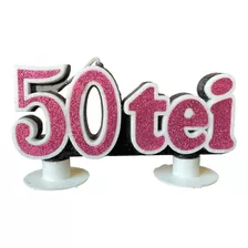 Velas De Aniversário 50tei/ 50 Anos Personalizada 