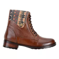 Coturno Couro Legítimo Capelli Boots Feminino Marrom 