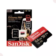 Cartão De Memória Sandisk Extreme Pro 64gb Com Adaptador Sd