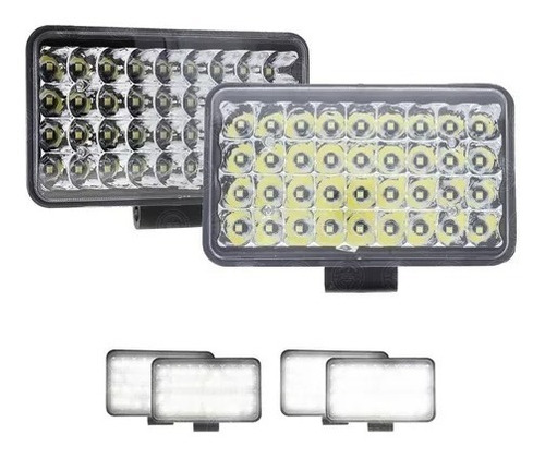 Par Faros 36 Led Rectangular Alta Baja Auxiliar 4x4 Defensa Foto 2