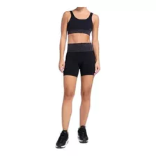 Conjunto Feminino Short Fitness Top Seamless Em Poliamida 