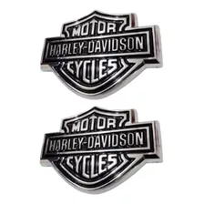 Emblemas Harley Davidson Cicles Negros- Par