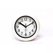 Reloj Perfecto De Carcasa Blanca Resistente Al Agua, Silenci