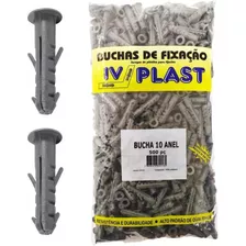 Pacote 500 Bucha Fixação Com Aba Anel 10 Mm Ivplast