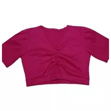 Cropped Top Blusa Blusinha Canelado Feminino 