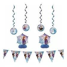 Kit De Decoración Disney Frozen 2 7 Piezas Multicolo...