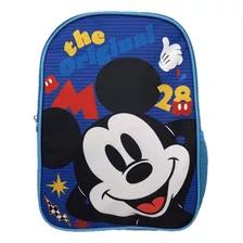 Mochila Preescolar Mickey Minnie Paw Patrol Spiderman 2024 Color Mickey Azul Diseño De La Tela Liso