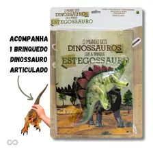 Livro Infantil Criança Com Brinquedo Mundo Dos Dinossauros Estegossauro