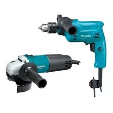 Taladro Percutor + Amoladora Angular Makita Combo Mtk0003b