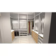 Closet / Painel Com Porta De Correr / Detalhamento Da Fita 