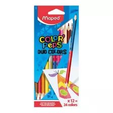 Lápis De Cor Color' Peps Duo 12/24 Cores Maped