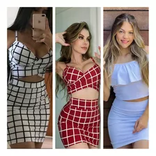 Kit Com 2 Conjuntos Moda Blogueira Barato Lançamento Insta