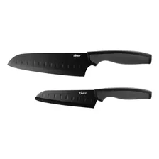 Jogo De Facas Santoku 2 Peças Preto Slice Craft Oster